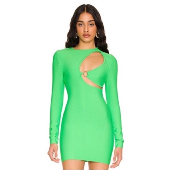 5/$20 MUST BUNDLE NWT REVOLVE x Superdown Sasha Bandage Mini Dress In Green - Picture 2 of 6